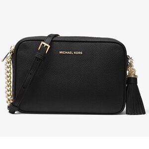 NWT Michael Kors Black and Gold Crossbody Bag
